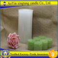 white wax pillar candle for holiday